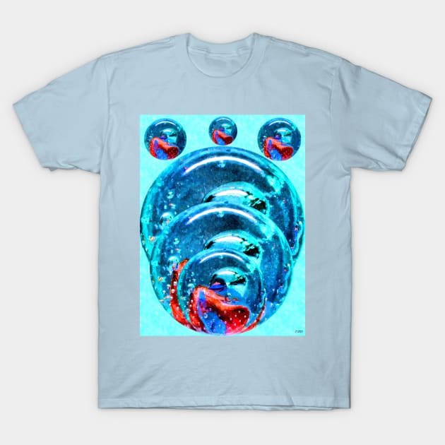 Crystal Balls Blue T-Shirt by danieljanda